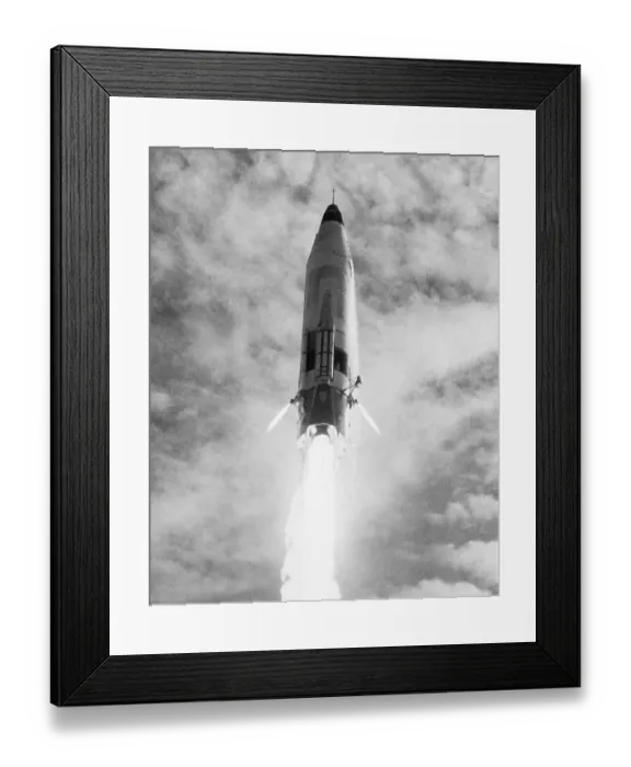 Framed Print : Missile Atlas Leaves Launch Pad Framed Print : Missile Atlas Leaves Launch Pad