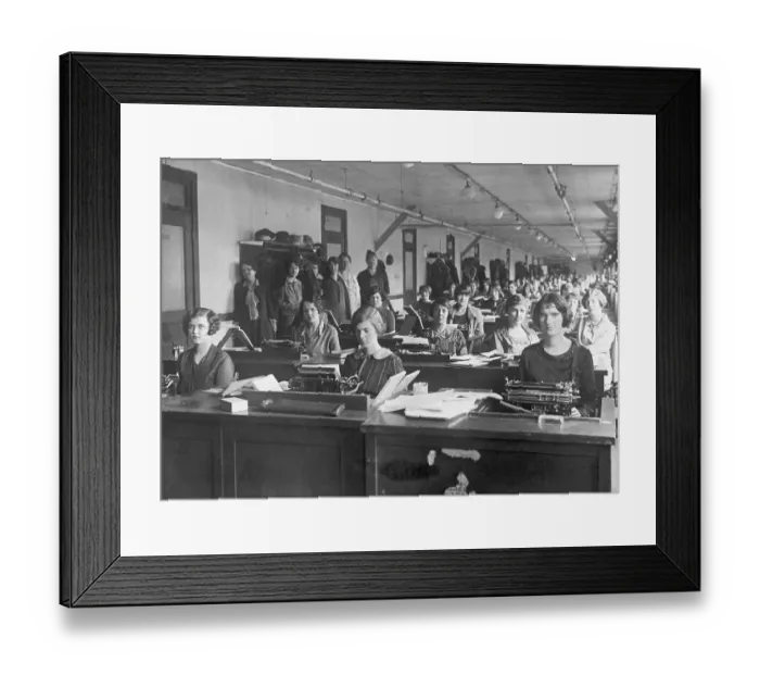 Framed Print : Stenographers @ Irs Office / 1920S / Women