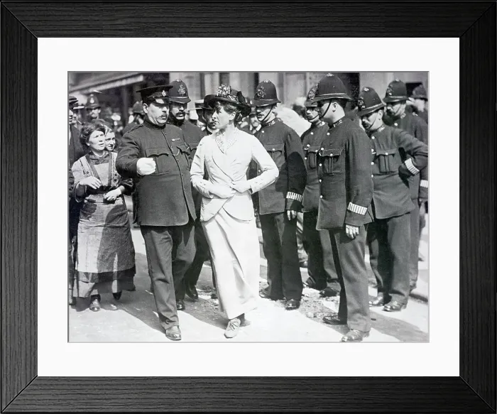Framed Print : English Suffragist About To Be Arrested Framed Print : English Suffragist About To Be Arrested