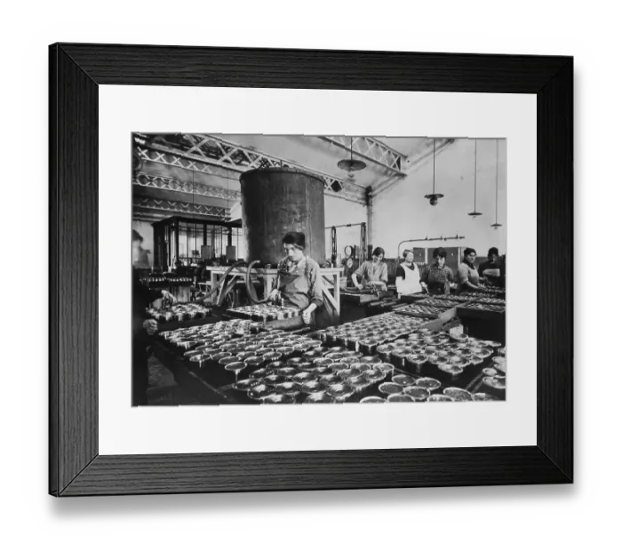 Framed Print : Workers In French Cannery Framed Print : Workers In French Cannery