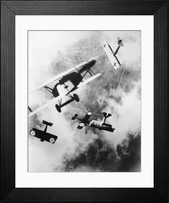 Framed Print : Aerial Dogfight Over the Western Front