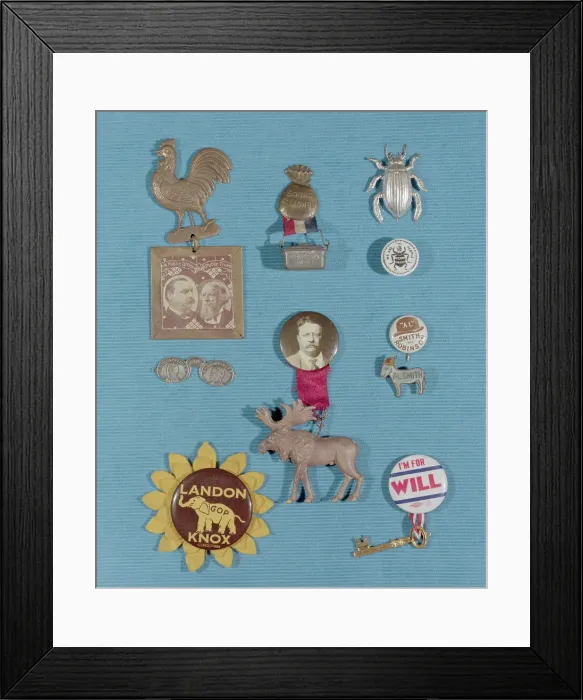 Framed Print : An Array Of Presidential Campaign Items