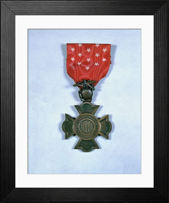 Framed Print : Marine Corps Brevet Medal Framed Print : Marine Corps Brevet Medal