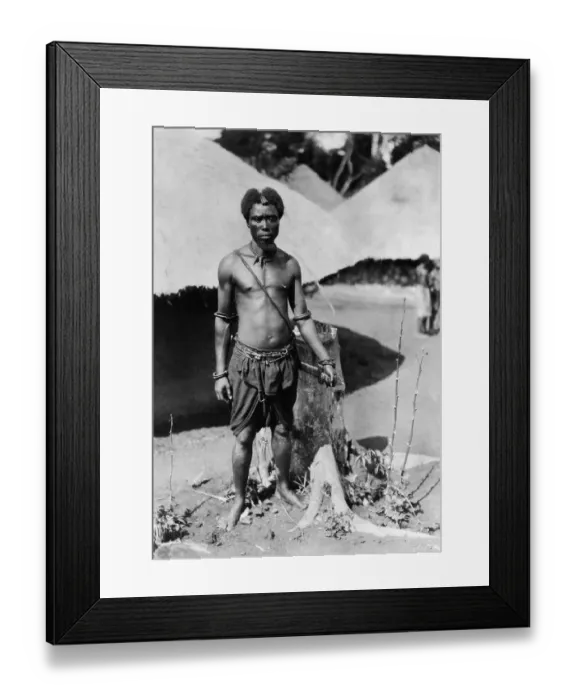 Framed Print : Full Length Yoko Man In Village Framed Print : Full Length Yoko Man In Village