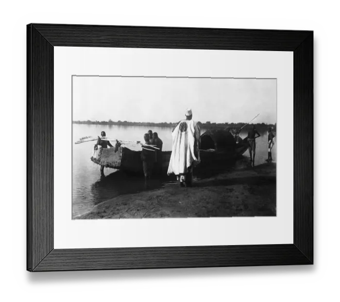 Framed Print : Attendants Prepare Boat For Sultan Framed Print : Attendants Prepare Boat For Sultan