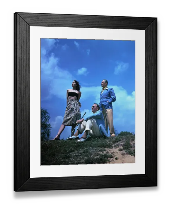 Framed Print : People in Golf Spectator clothing Framed Print : People in Golf Spectator clothing