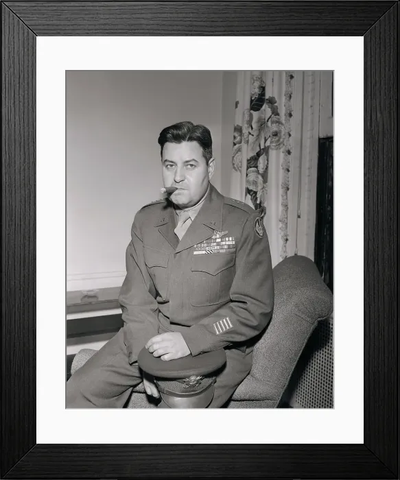 Framed Print : Curtis LeMay Sitting on Arm of Chair Framed Print : Curtis LeMay Sitting on Arm of Chair