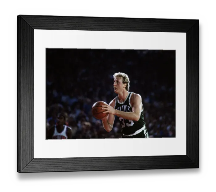 Framed Print : Larry Bird of the Boston Celtics in Action Against the Detroit Pistons Framed Print : Larry Bird of the Boston Celtics in Action Against the Detroit Pistons