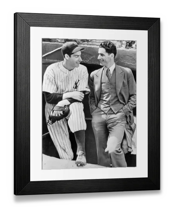 Framed Print : Joe DiMaggio Talking on Sidelines With His Brother Vince Framed Print : Joe DiMaggio Talking on Sidelines With His Brother Vince