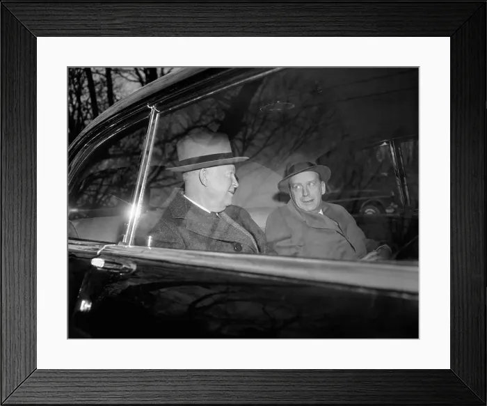 Framed Print : Dwight Eisenhower and Herbert Brownell Leaving Lodge Framed Print : Dwight Eisenhower and Herbert Brownell Leaving Lodge
