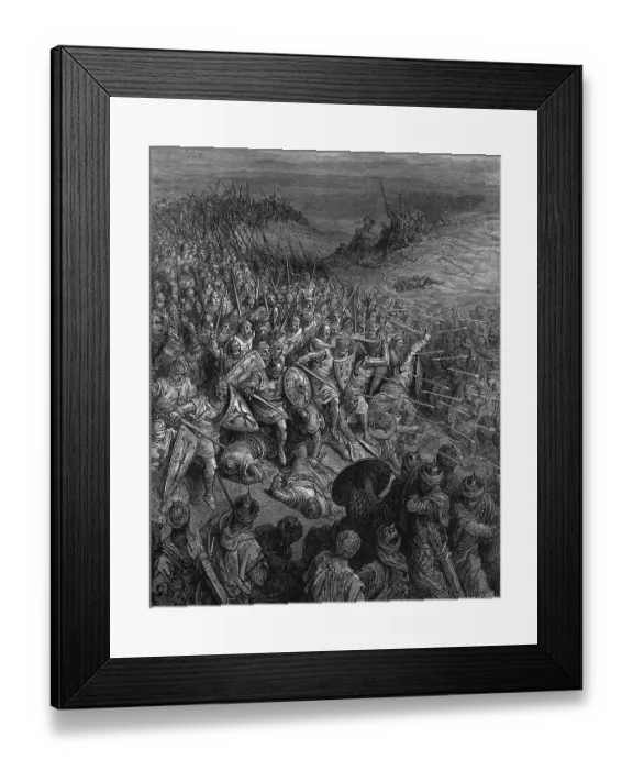 Framed Print : Crusaders Attacking the Saracens Framed Print : Crusaders Attacking the Saracens