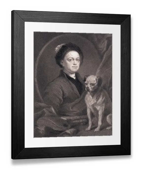 Framed Print : Portrait of William Hogarth Framed Print : Portrait of William Hogarth