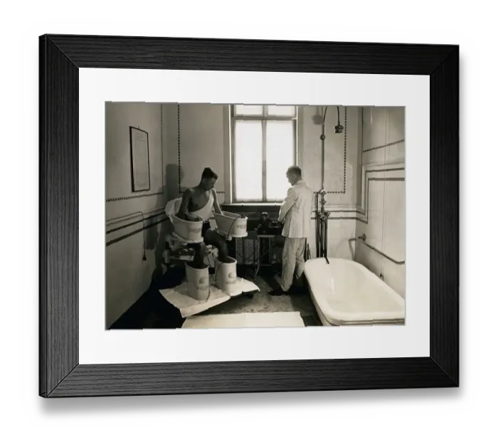 Framed Print : Patient Sitting in Electrical Chair for Nervous People Framed Print : Patient Sitting in Electrical Chair for Nervous People