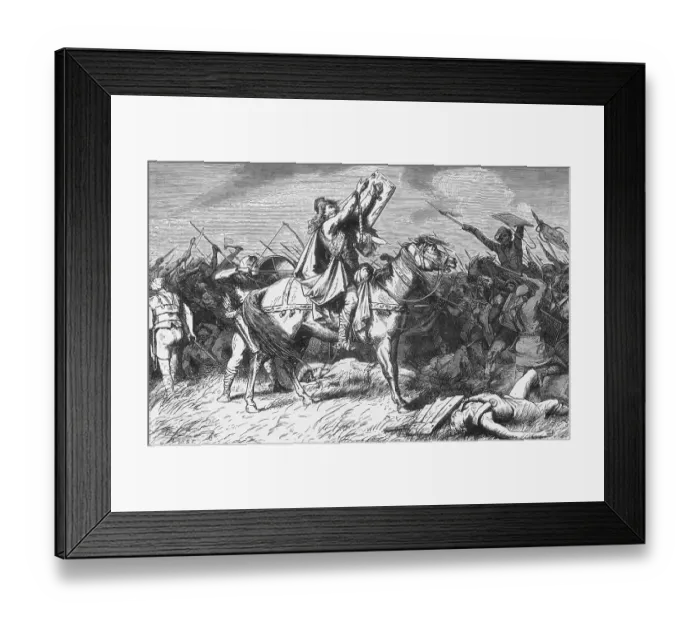 Framed Print : Clovis on Horseback and Gesturing for Prayer Framed Print : Clovis on Horseback and Gesturing for Prayer