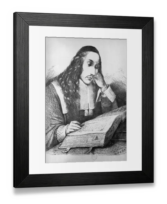 Framed Print : Spinoza Studying Philosophy Framed Print : Spinoza Studying Philosophy