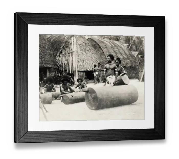 Framed Print : Drum Corps of Manus and New Guinea Framed Print : Drum Corps of Manus and New Guinea