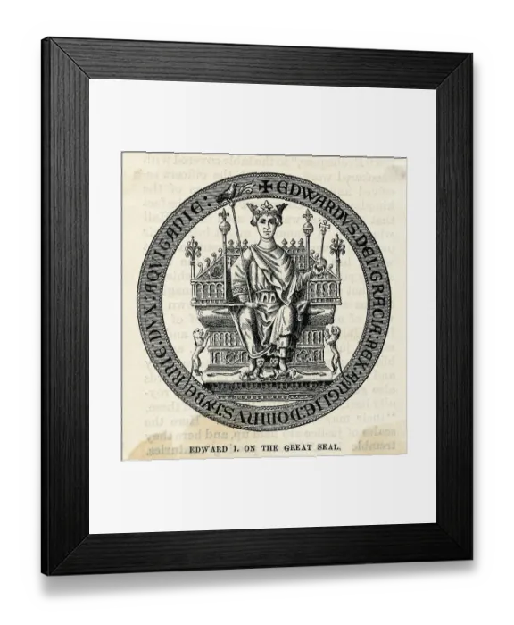 Framed Print : Medieval Seal of Edward I Framed Print : Medieval Seal of Edward I