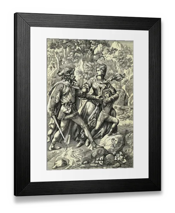 Framed Print : Margaret of Anjou Defending Against Robber Framed Print : Margaret of Anjou Defending Against Robber