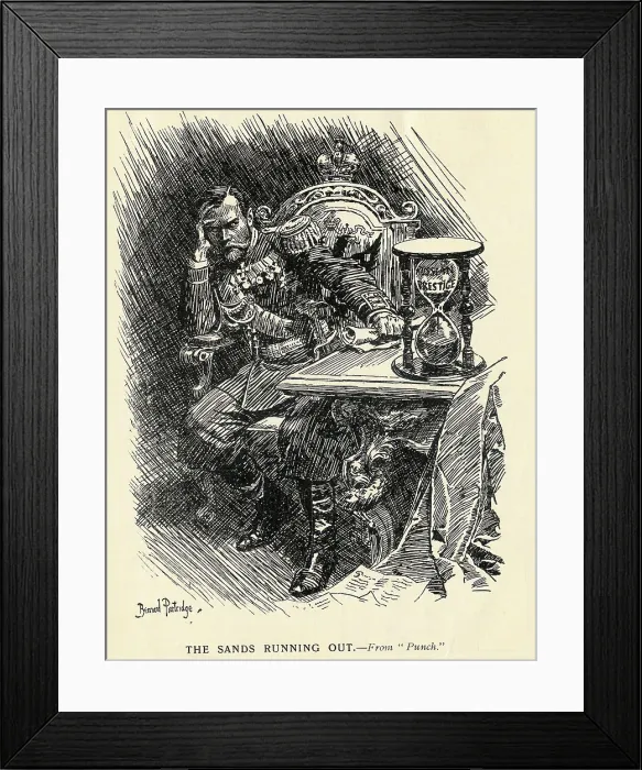 Framed Print : Nicholas II Watching Hourglass Framed Print : Nicholas II Watching Hourglass