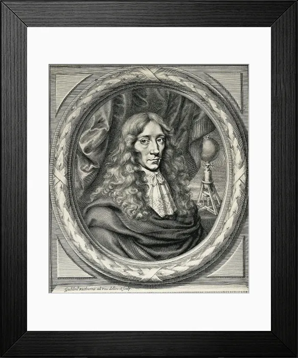 Framed Print : Engraving of Robert Boyle by William Faithorne Framed Print : Engraving of Robert Boyle by William Faithorne