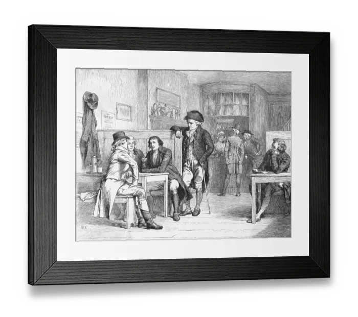 Framed Print : 18th Century Coffee Shop Framed Print : 18th Century Coffee Shop