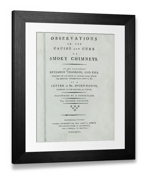 Framed Print : Title Page from Book by Benjamin Franklin Framed Print : Title Page from Book by Benjamin Franklin