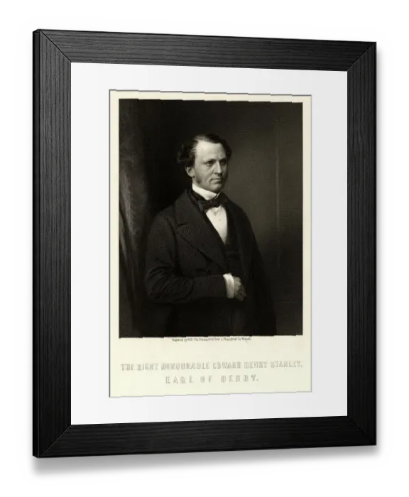 Framed Print : Portrait of Edward Henry Smith Stanley