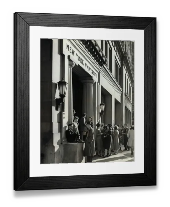 Framed Print : Crowd Outside New York University at Washington Square Framed Print : Crowd Outside New York University at Washington Square