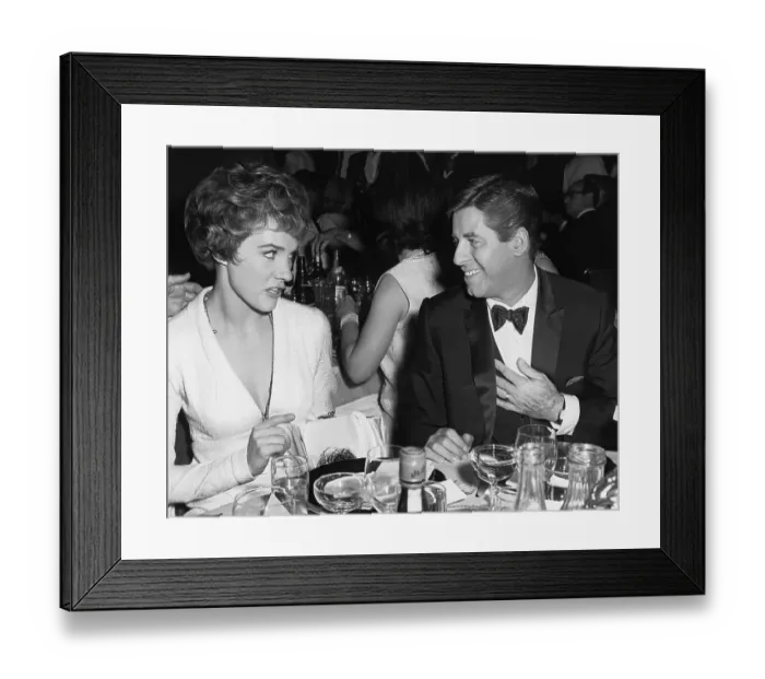 Framed Print : Comedian Jerry Lewis and Julie Andrews Framed Print : Comedian Jerry Lewis and Julie Andrews