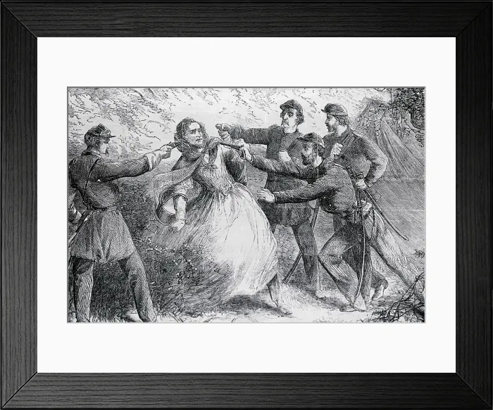 Framed Print : Print of the Capture of Jefferson Davis