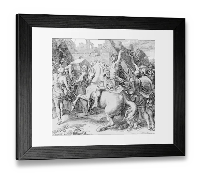 Framed Print : A. Stohuber--Joshua Riding on His Horse Framed Print : A. Stohuber--Joshua Riding on His Horse