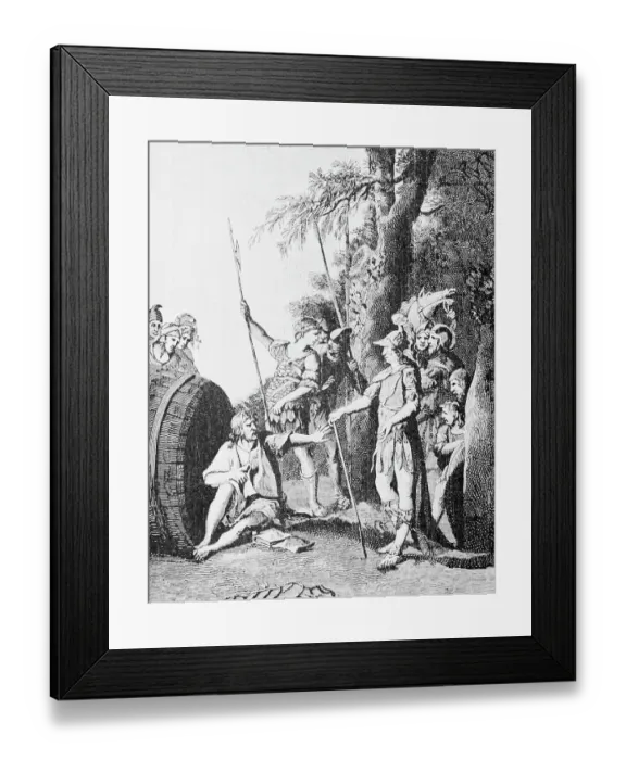 Framed Print : Philosopher Diogenes with Alexander The Great Framed Print : Philosopher Diogenes with Alexander The Great