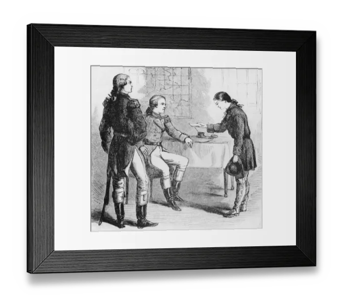Framed Print : Deborah Sampson Presenting Letter to General Washington Framed Print : Deborah Sampson Presenting Letter to General Washington