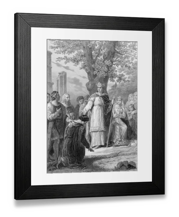 Framed Print : King Louis IX Administering Justice Framed Print : King Louis IX Administering Justice