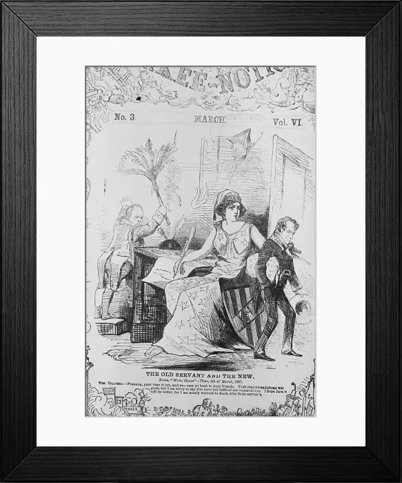 Framed Print : Franklin Pierce Political Cartoon Framed Print : Franklin Pierce Political Cartoon