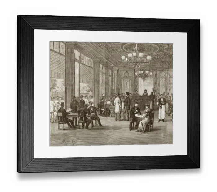 Framed Print : French Cafe Scene Framed Print : French Cafe Scene