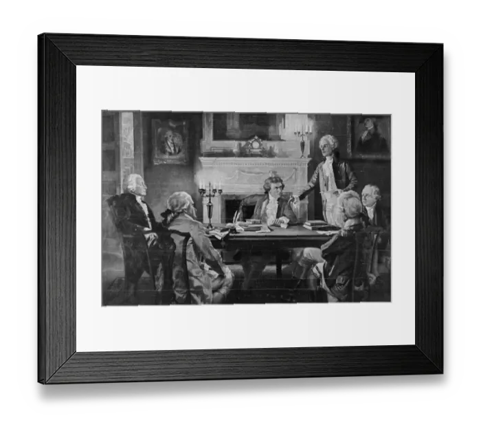Framed Print : Alexander Hamilton Mapping Out Currency Plan Framed Print : Alexander Hamilton Mapping Out Currency Plan