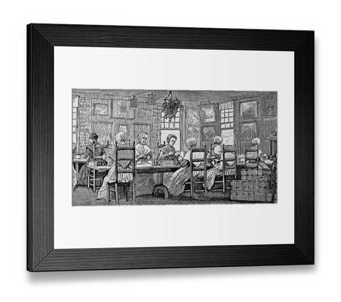 Framed Print : Shaker Women Preparing Medicinal Herbs