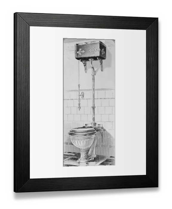 Framed Print : Early Flush Toilet Framed Print : Early Flush Toilet