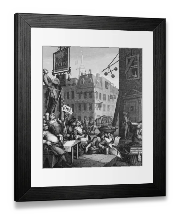 Framed Print : Beer Street by William Hogarth Framed Print : Beer Street by William Hogarth
