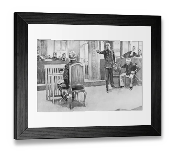Framed Print : Trial of Dreyfus Framed Print : Trial of Dreyfus