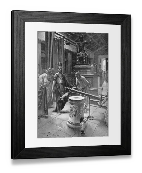 Framed Print : Alexander Cutting the Gordian Knot by Andre Castaigne Framed Print : Alexander Cutting the Gordian Knot by Andre Castaigne