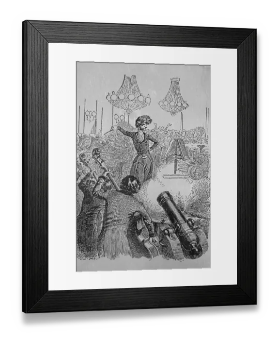 Framed Print : Caricature Ridiculing Overcoloristic Orchestration by Berlioz Framed Print : Caricature Ridiculing Overcoloristic Orchestration by Berlioz