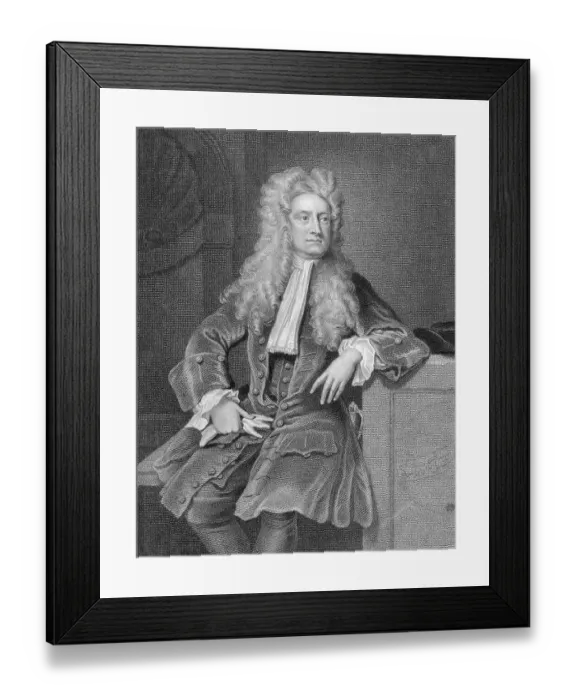 Framed Print : Engraved Portrait of Sir Isaac Newton Framed Print : Engraved Portrait of Sir Isaac Newton