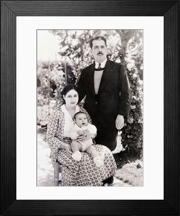Framed Print : President Cardenas W / Wife And Son