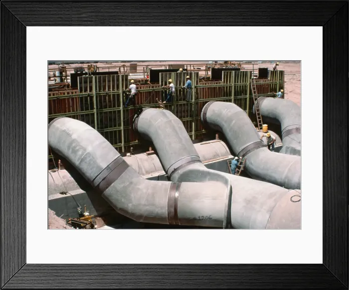 Framed Print : Pipes Bring Water For Cooling To Reactor