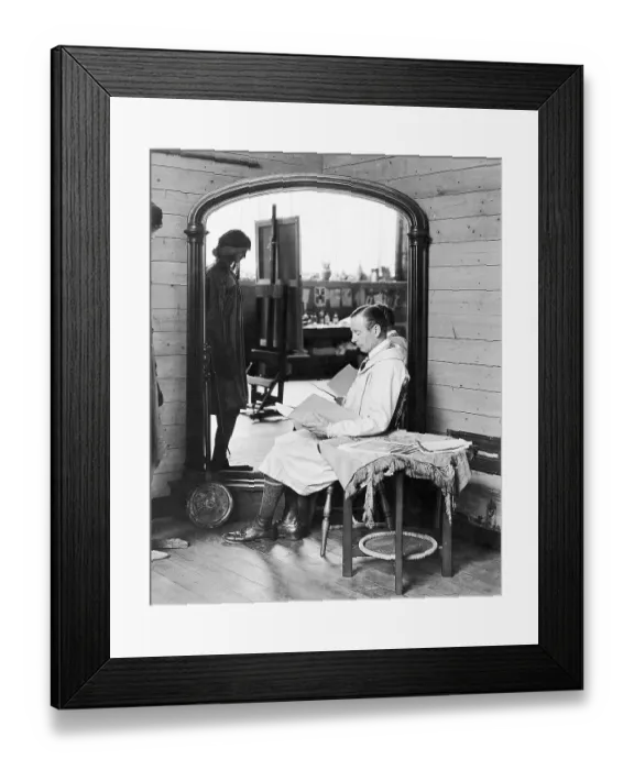 Framed Print : Francis Newton In Front Of Mirror Framed Print : Francis Newton In Front Of Mirror