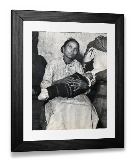 Framed Print : Woman And Baby In Tenement House Framed Print : Woman And Baby In Tenement House