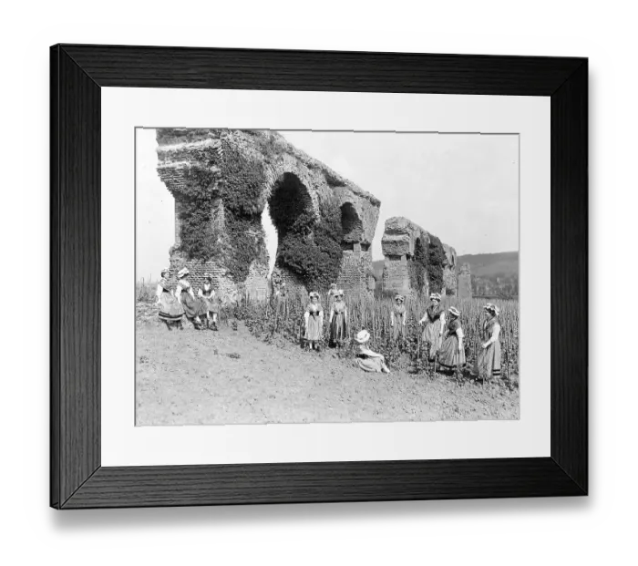 Framed Print : Women Grape Pickers At Roman Aqueduct Framed Print : Women Grape Pickers At Roman Aqueduct