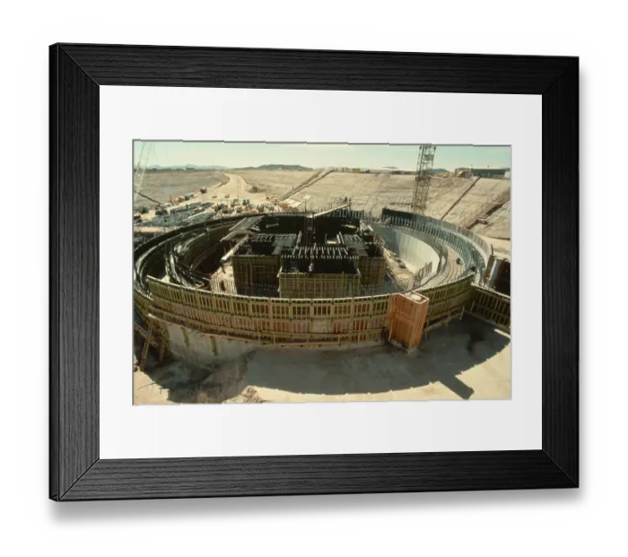 Framed Print : Foundation Of Cooling Tower At Reactor Framed Print : Foundation Of Cooling Tower At Reactor